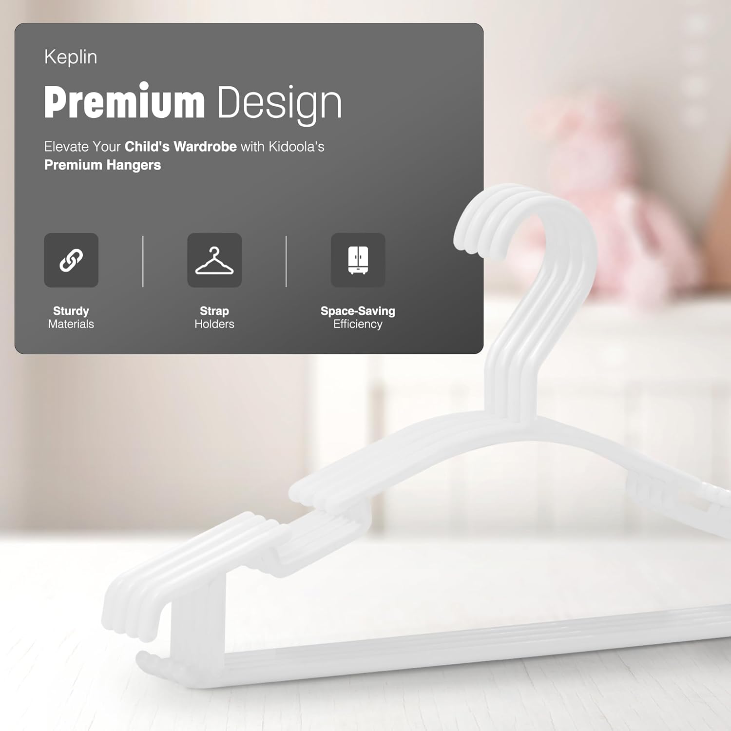 Thumbnail 3 de KEPLIN 36 Pack Baby Hangers 27x15cm space-saving