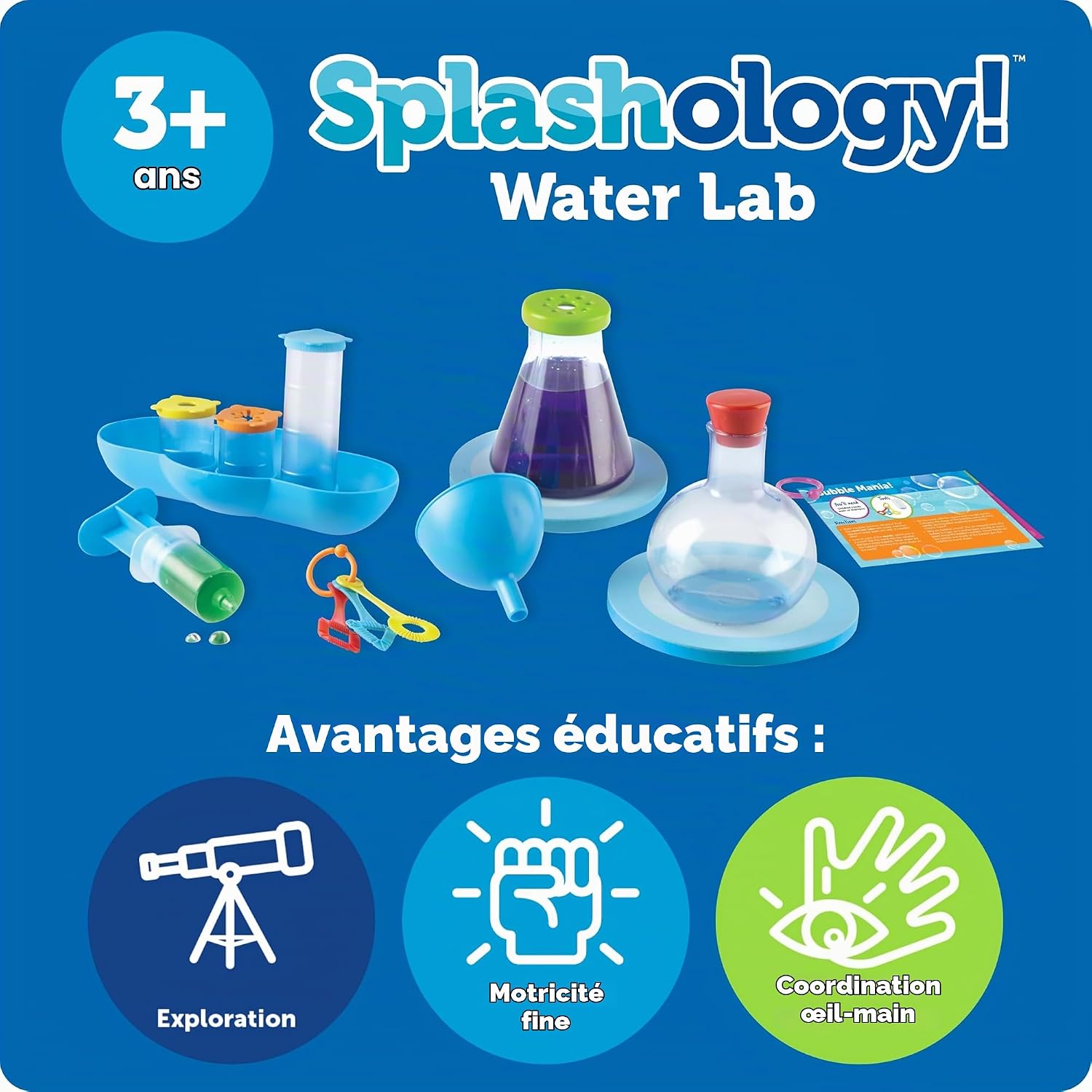 Thumbnail 6 de Learning Resources LER2945 Splashology Water Lab, kleine blauwe waterexperimenteerset