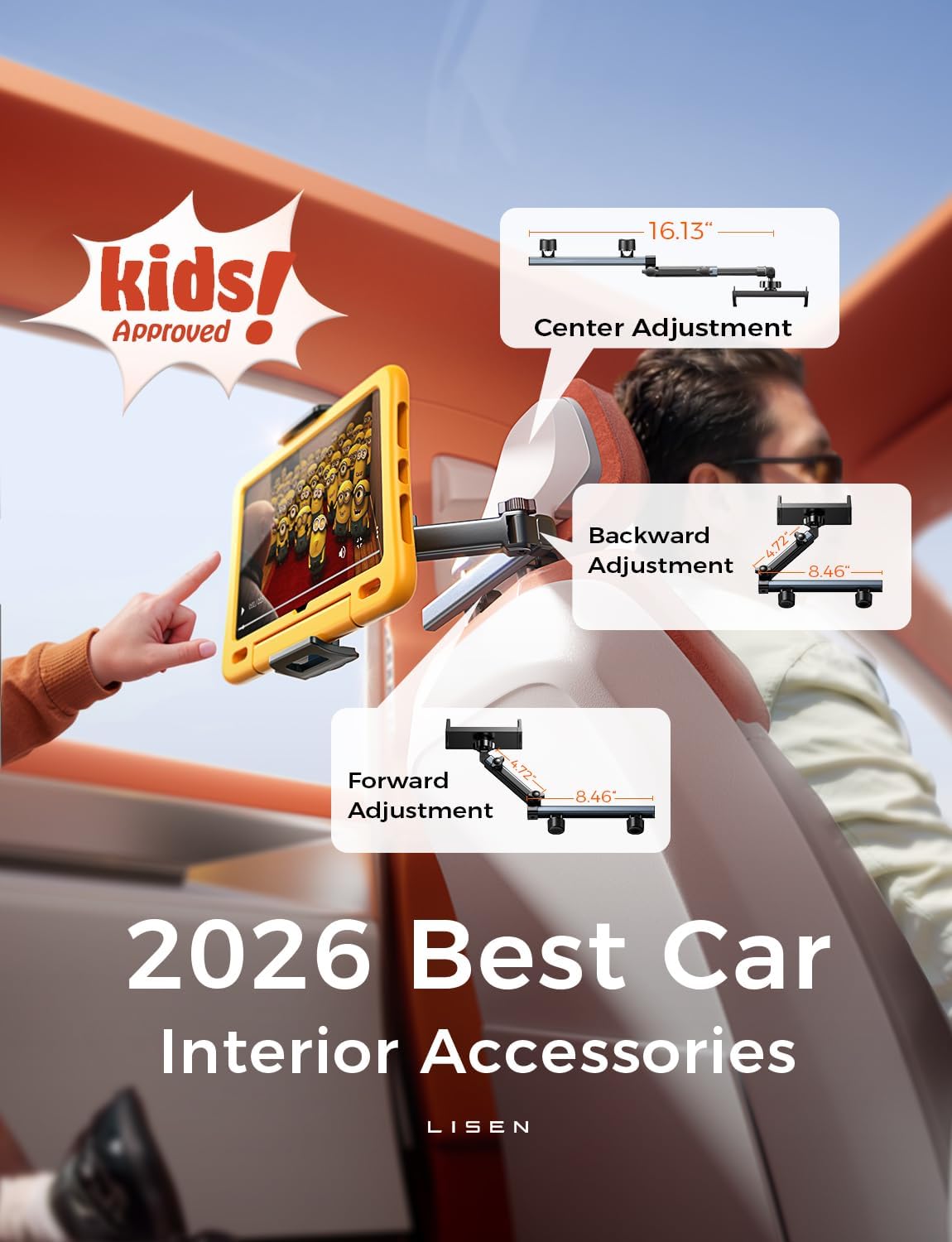 Thumbnail 1 de LISEN 3-in-1 Car Tablet Holder
