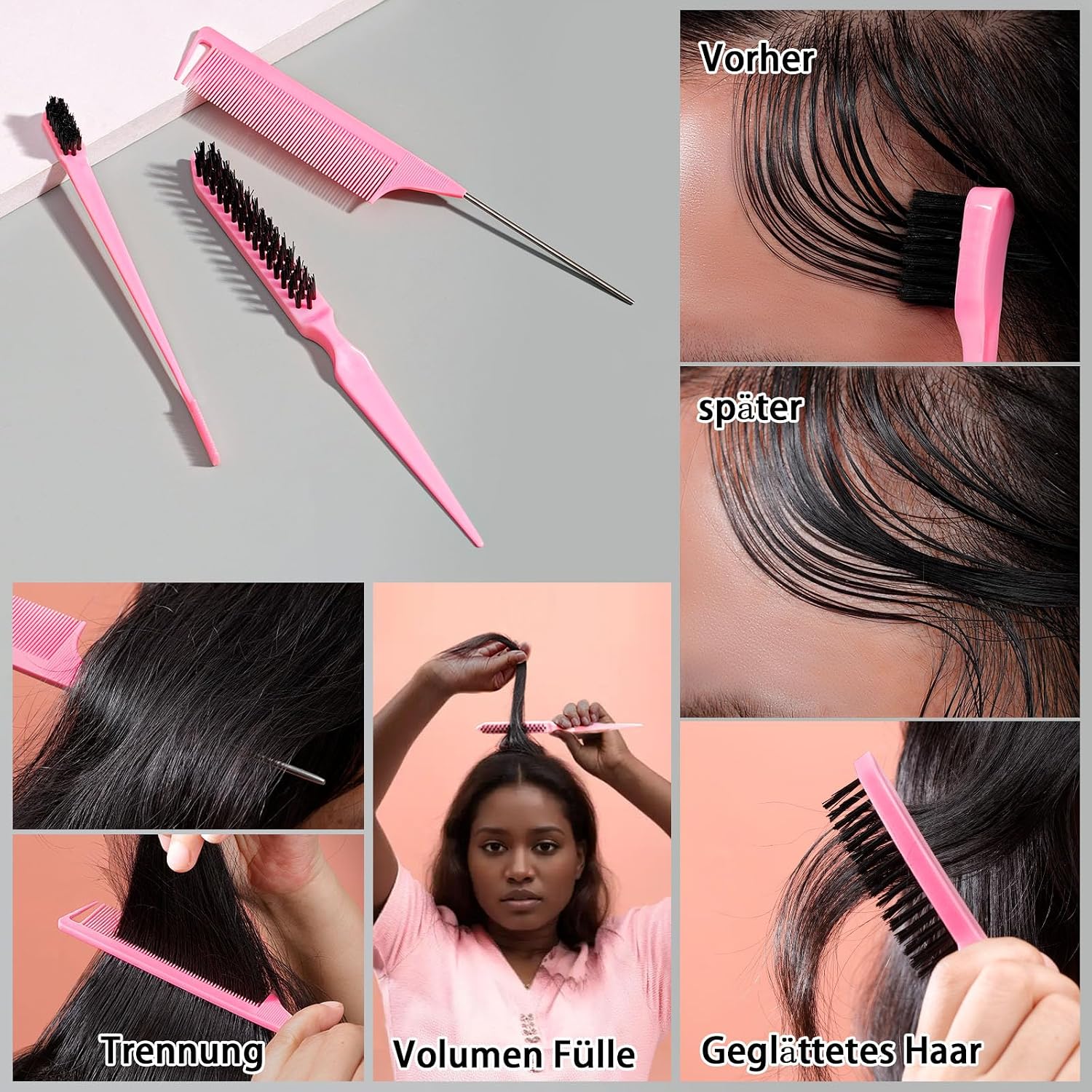Thumbnail 6 de Sweet View Haarwachs-Stick & Haarbürsten – Pflege-Set für glatte Frisuren bei Mädchen