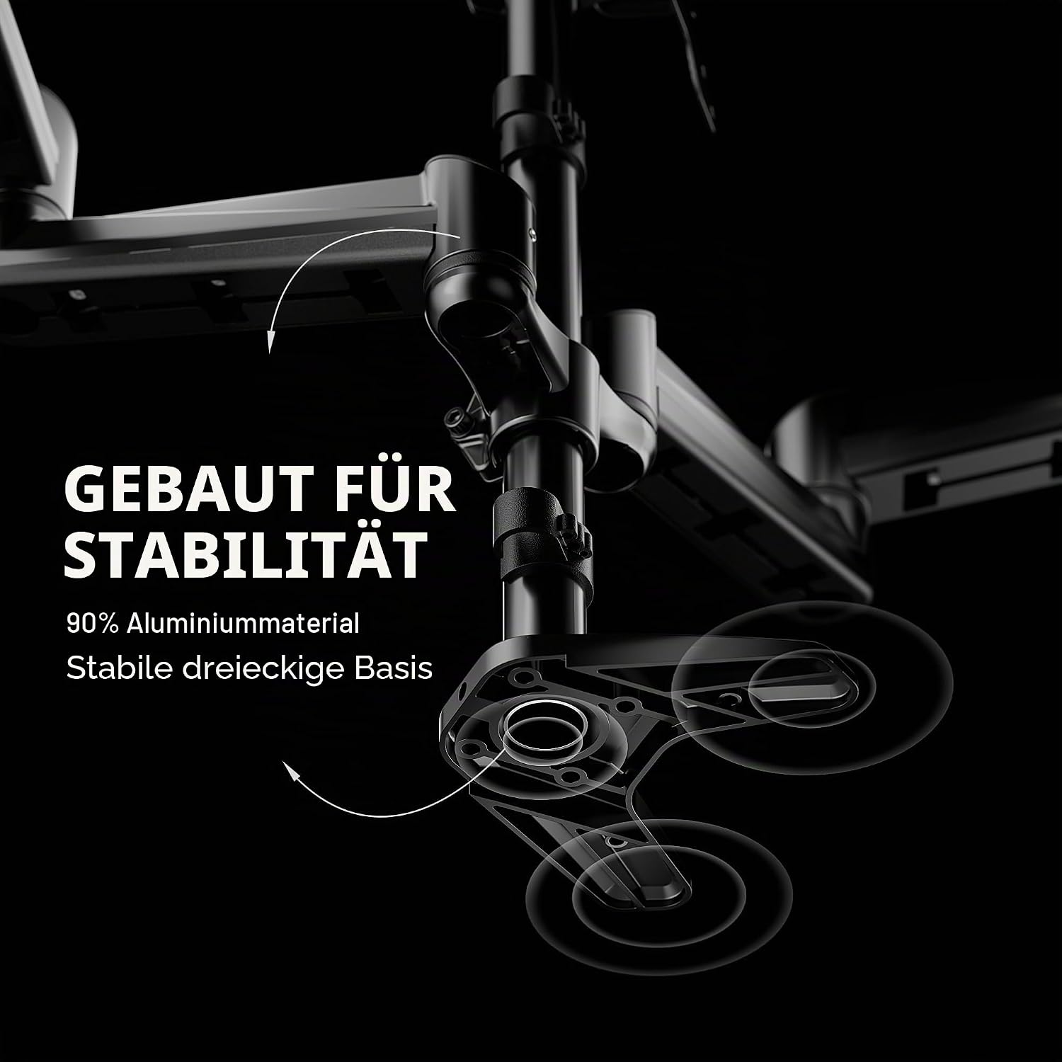 Detalle 2 de HUANUO Monitor Halterung 3 Monitore 17–32 Zoll 8 kg pro Arm