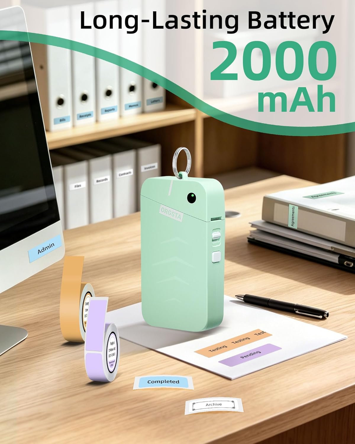 Thumbnail 3 de ORGSTA Label Maker Machine 2000 mAh Bluetooth