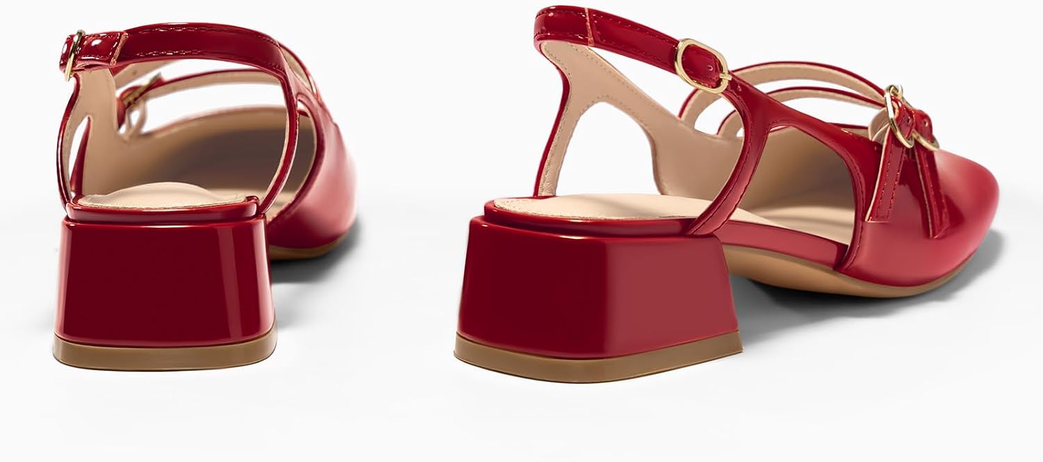 Detalle 2 de Coutgo Mary Jane Slingback 1.65in Heels 🎀