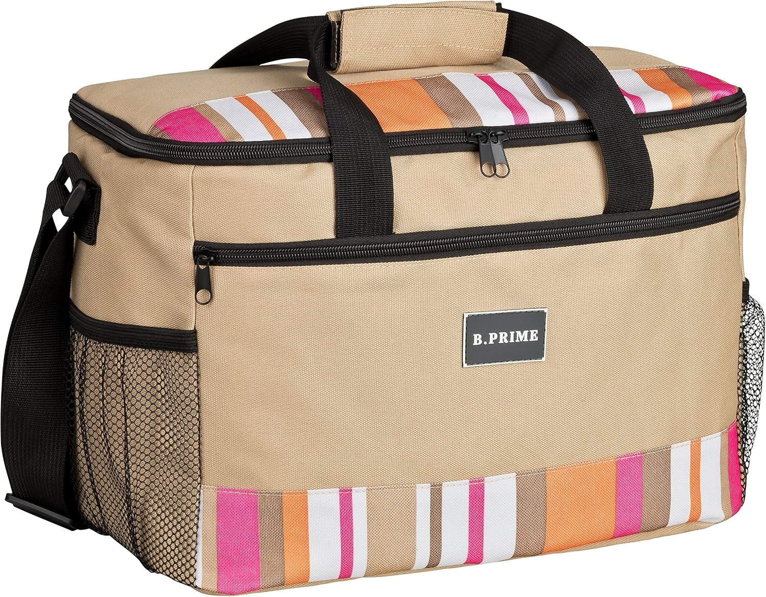 Detalle de B.PRIME Borsa Termica 20L Classic – 36 x 26 x 22 cm: leggera e pratica per picnic e viaggi