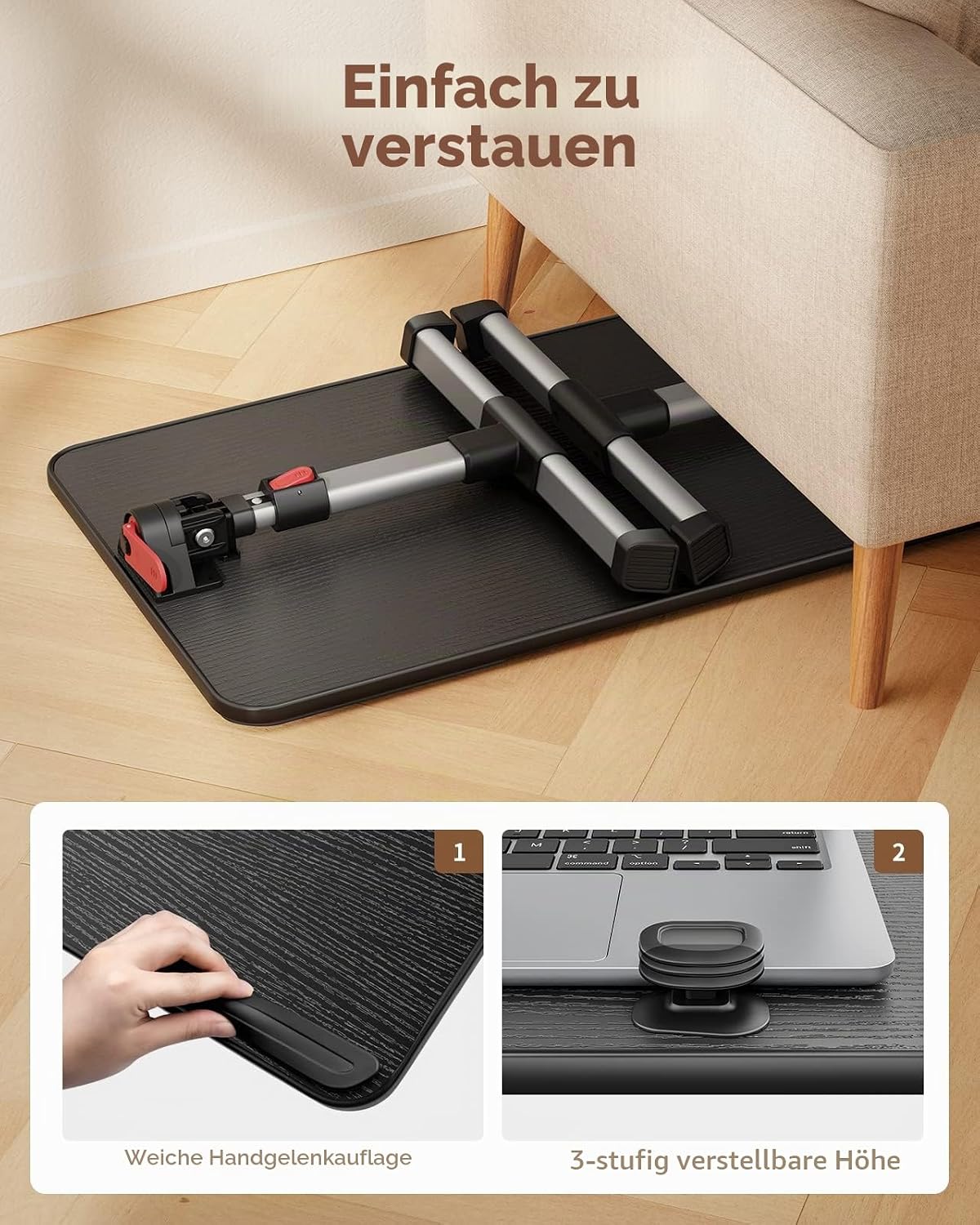 Thumbnail 4 de SAIJI Betttisch höhenverstellbar 23,9–32 cm 🛋