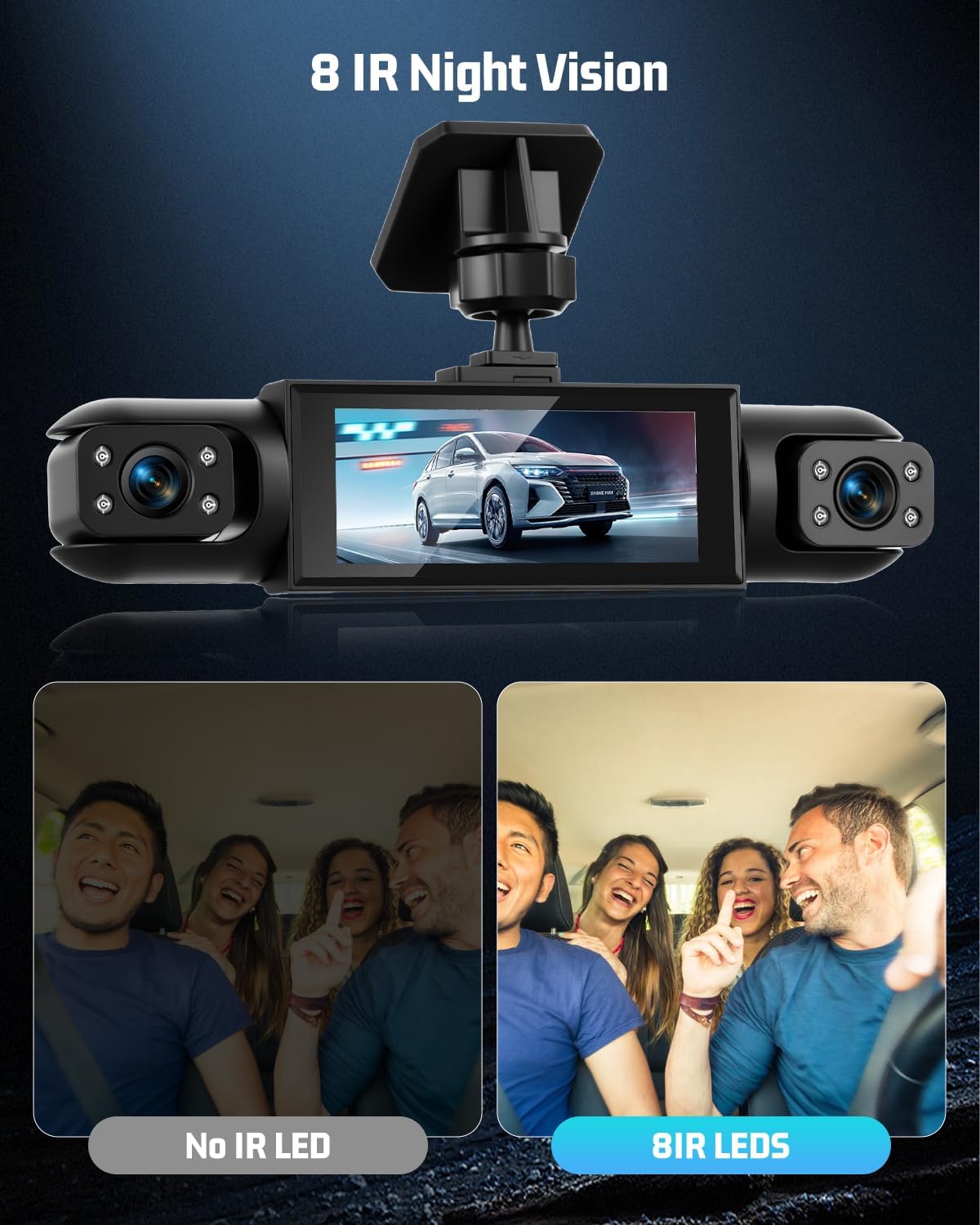 Thumbnail 6 de NHOPEEW dash cam 360 4 cámaras 1080p