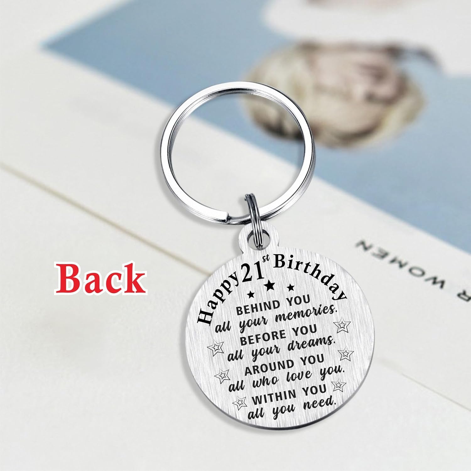 Thumbnail 2 de ABBNT 21st Birthday Keychain (Born in 2005) – Stainless Steel keepsake gift for sons and daughters turning 21