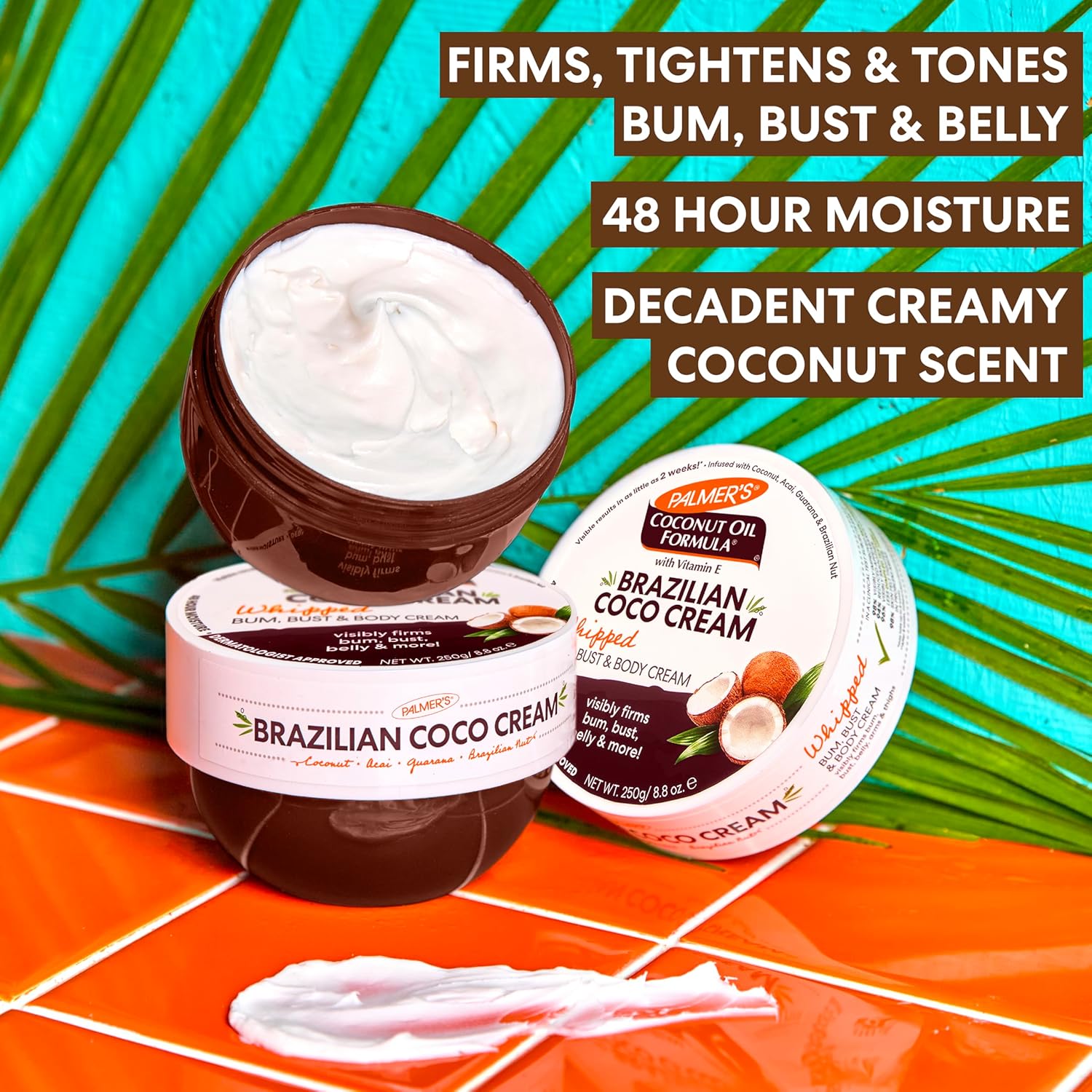 Thumbnail 3 de Palmer’s Coconut Oil Formula Brazilian Coco Cream with Vitamin E (Whipped Bum, Bust & Body Cream) 8.8 fl oz