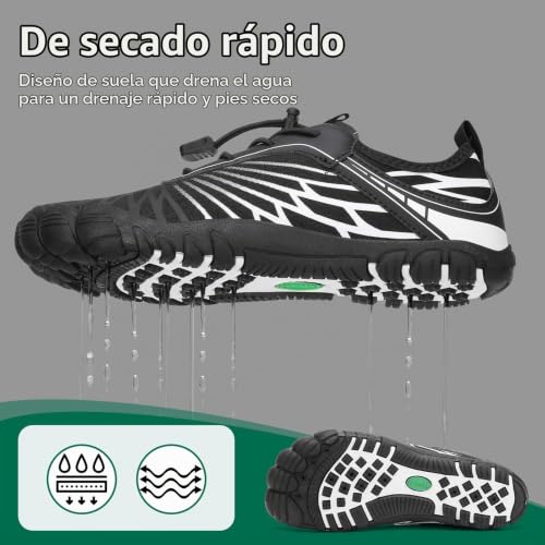 Thumbnail 4 de SAGUARO Barefoot, zapatillas de agua para mujer de secado rápido, negras, 38 EU