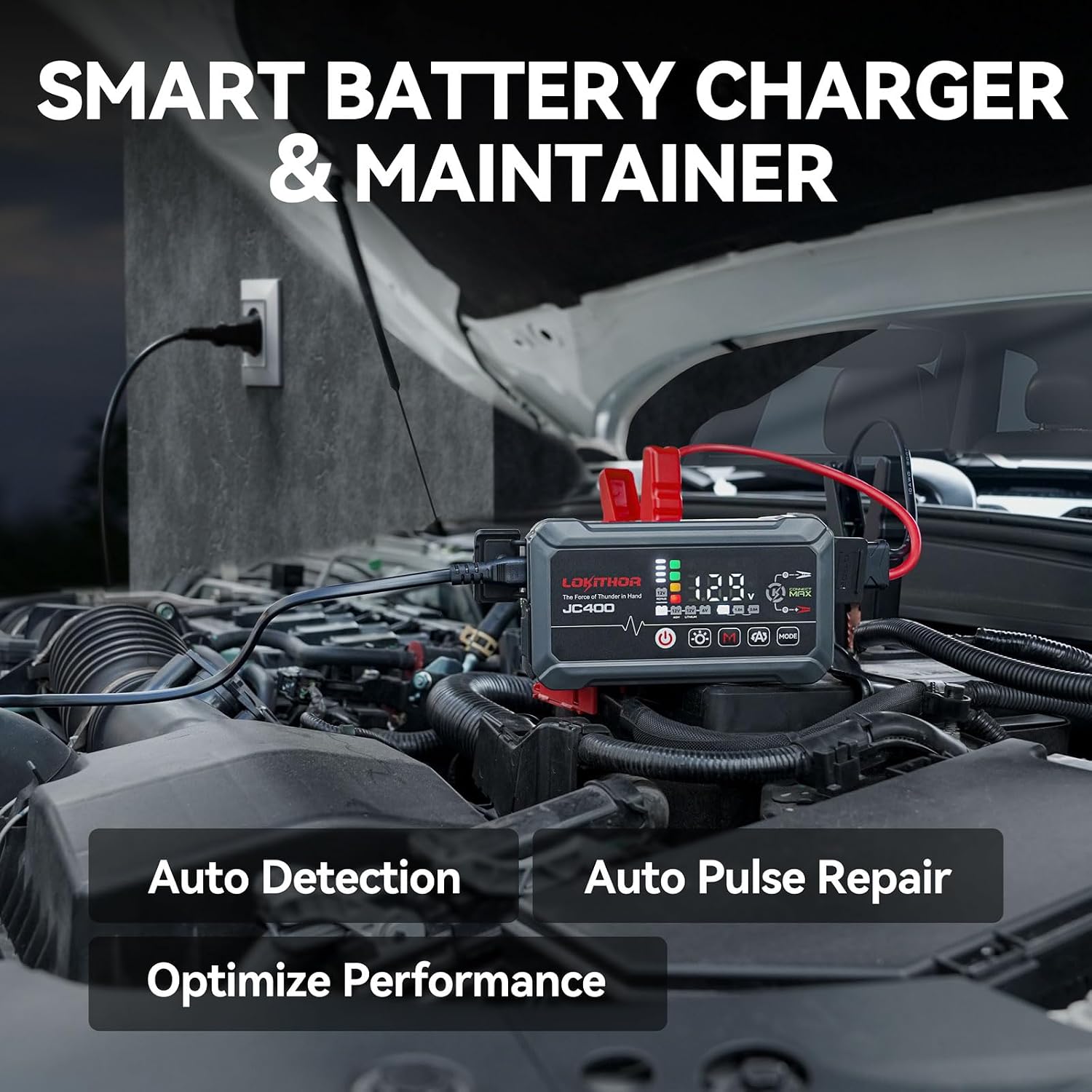 Thumbnail 2 de LOKITHOR JC400 : chargeur et booster 12V 2500A avec maintien de batterie 6V/12V
