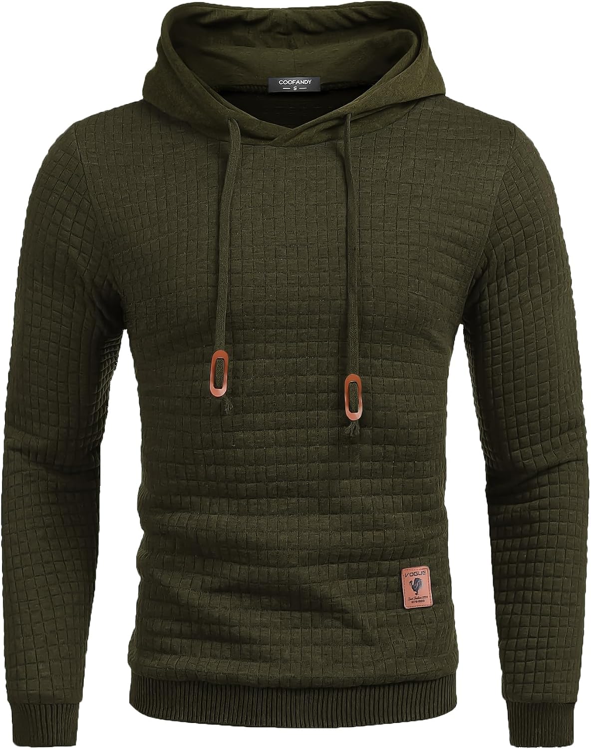 Thumbnail 6 de COOFANDY Waffle Knit Hooded Sweatshirt Pullover