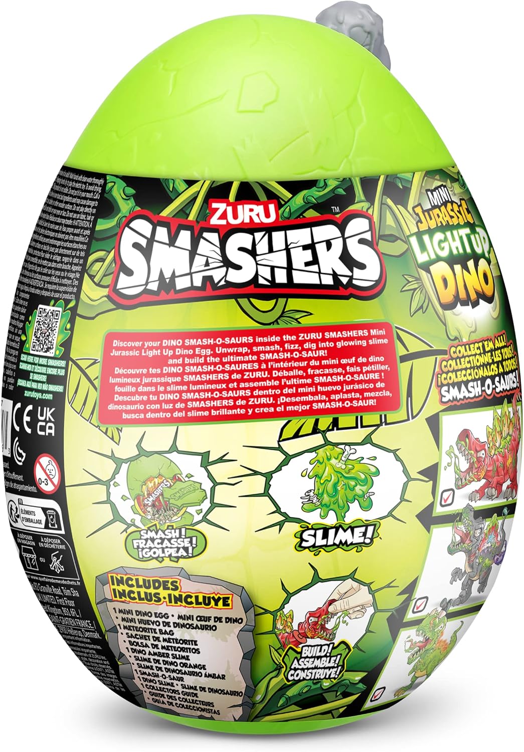 Thumbnail 6 de Smashers Mini Jurassic Light-Up Dino Egg Spinosaurus Toy with Surprises