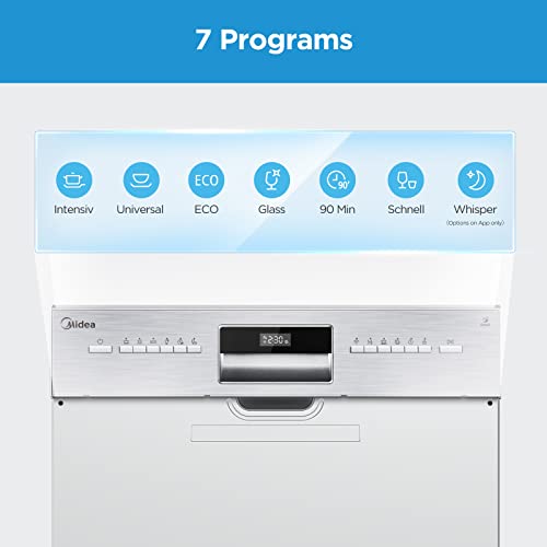 Detalle 2 de Midea Geschirrspüler Teilintegriert 60 cm – 13 Gedecke, flexible Beladung, Home Connect