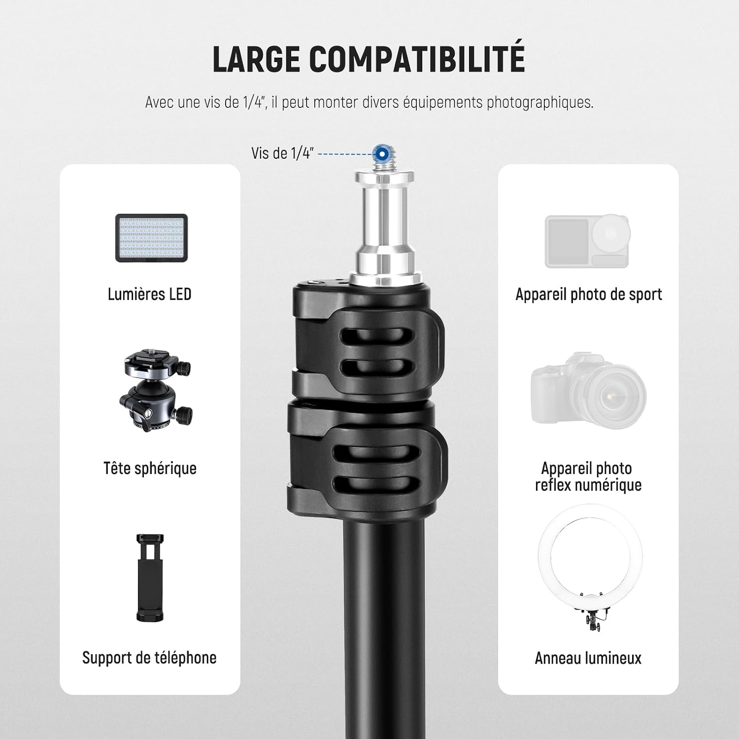 Detalle de NEEWER ST195 support lumière 2 kg