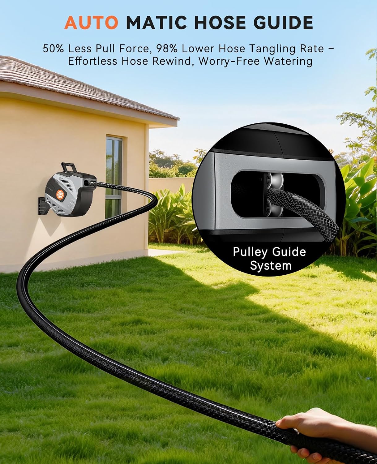 Thumbnail 3 de SUNPOW hose reel 25m retractable garden hose