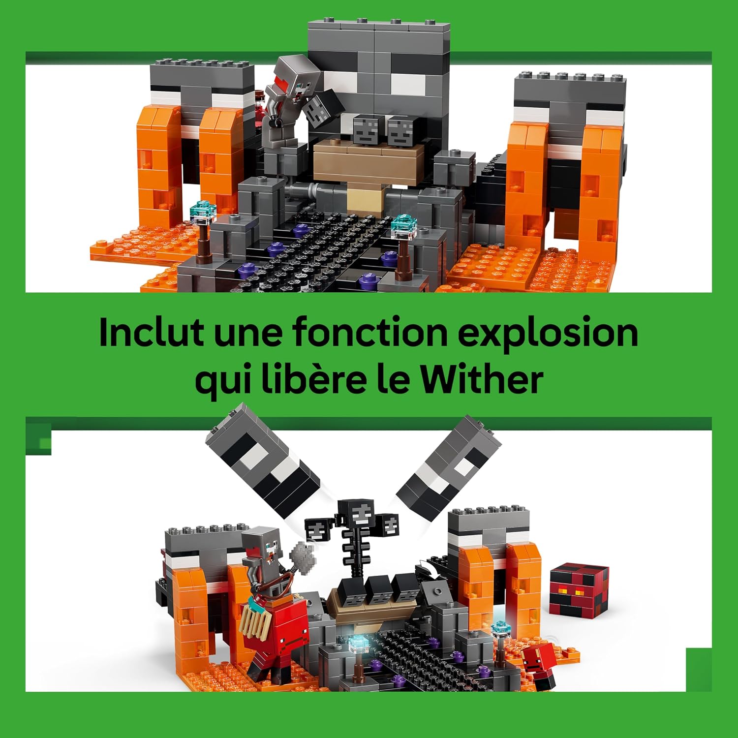 Thumbnail 3 de LEGO Minecraft La Bataille du Wither - Jeu interactif avec Guerrier Écarlate et Mobs de Wither