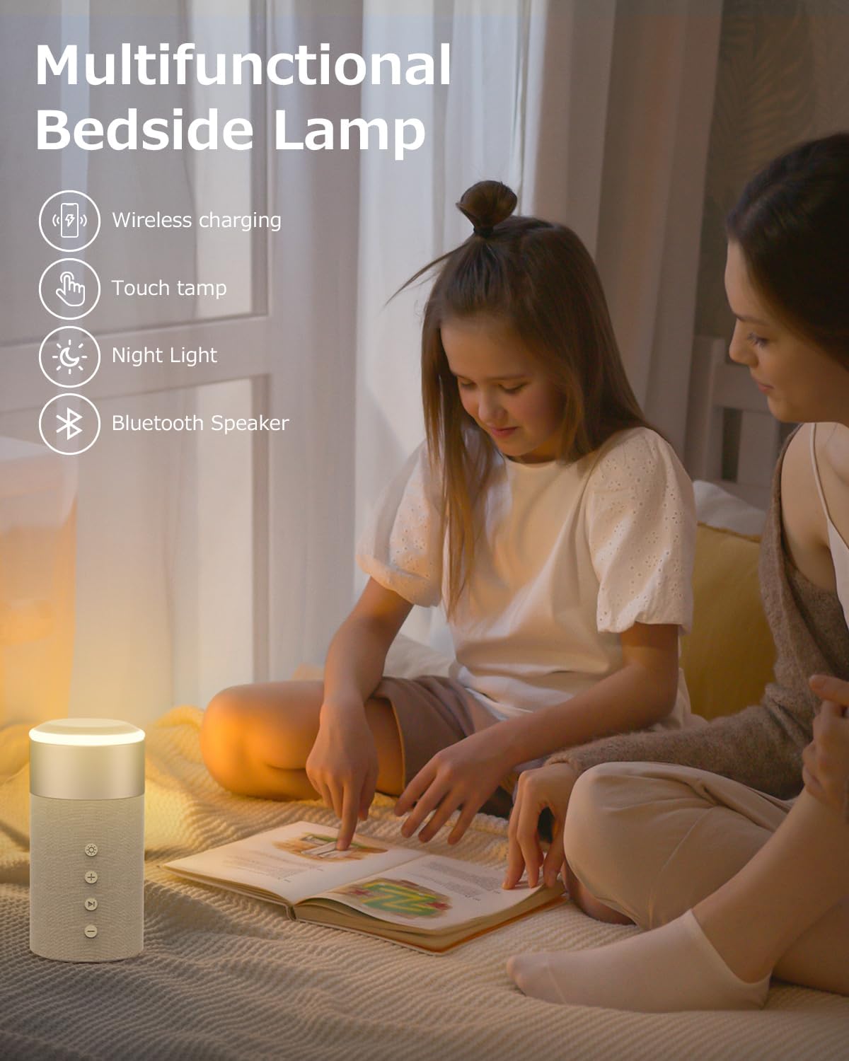 Thumbnail 6 de COLSUR 2-in-1 Magnetic Wireless Charger with Bluetooth Speaker and Night Light