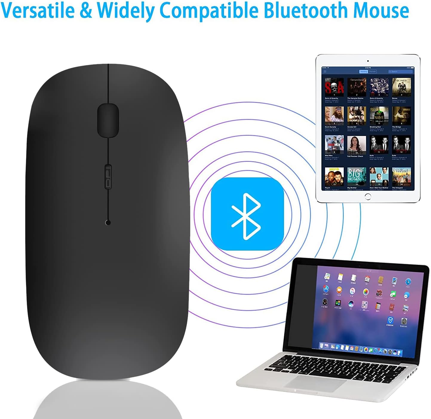 Thumbnail 4 de QYFP Bluetooth Maus Leicht wiederaufladbar