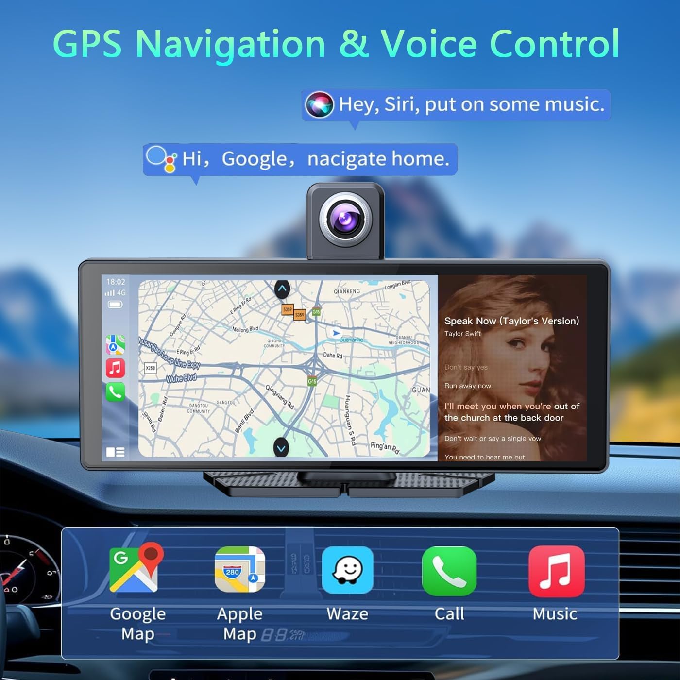 Detalle 2 de Tucarwyi 10.26-Inch Wireless CarPlay Screen