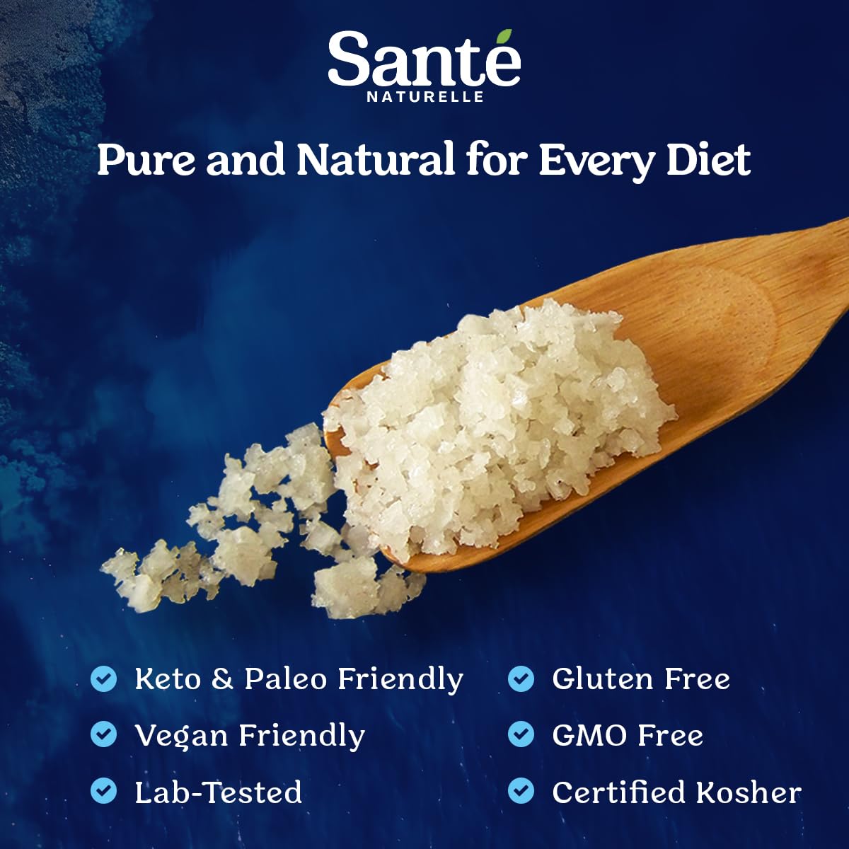 Detalle 1 de Sante Naturelle Celtic Sea Salt Bundle, Fine Ground & Gray Coarse, 18 oz, 2-Pack