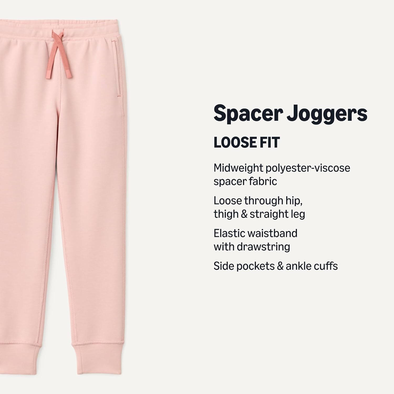 Detalle 2 de Amazon Essentials Regular-Fit Active Jogger Sweatpants for Girls with Pockets (Midweight)