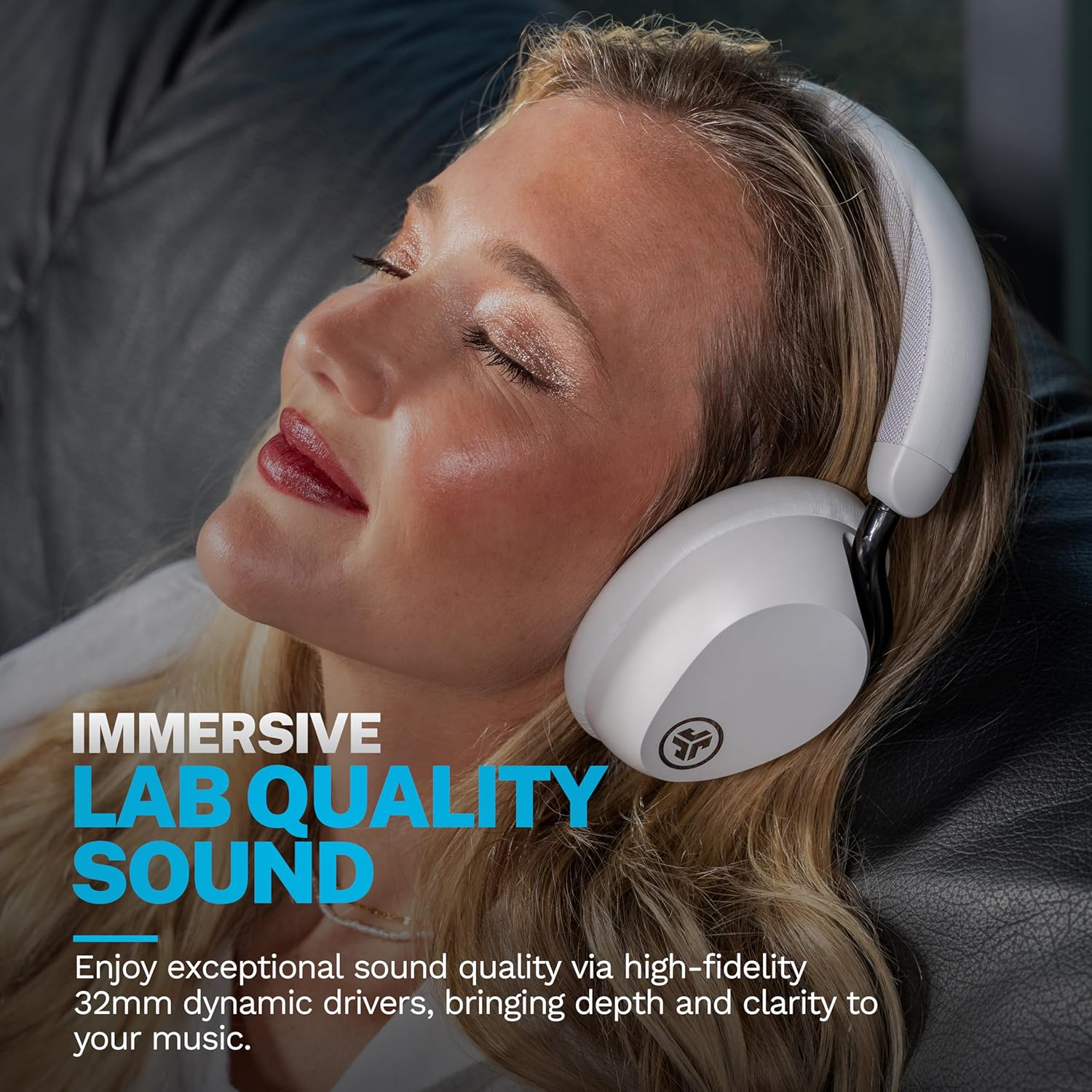 Thumbnail 1 de JLab Epic Lux Lab Edition : casque Bluetooth pour enfant avec ANC, pliable et jusqu’à 48+ h d’autonomie (nuage blanc)