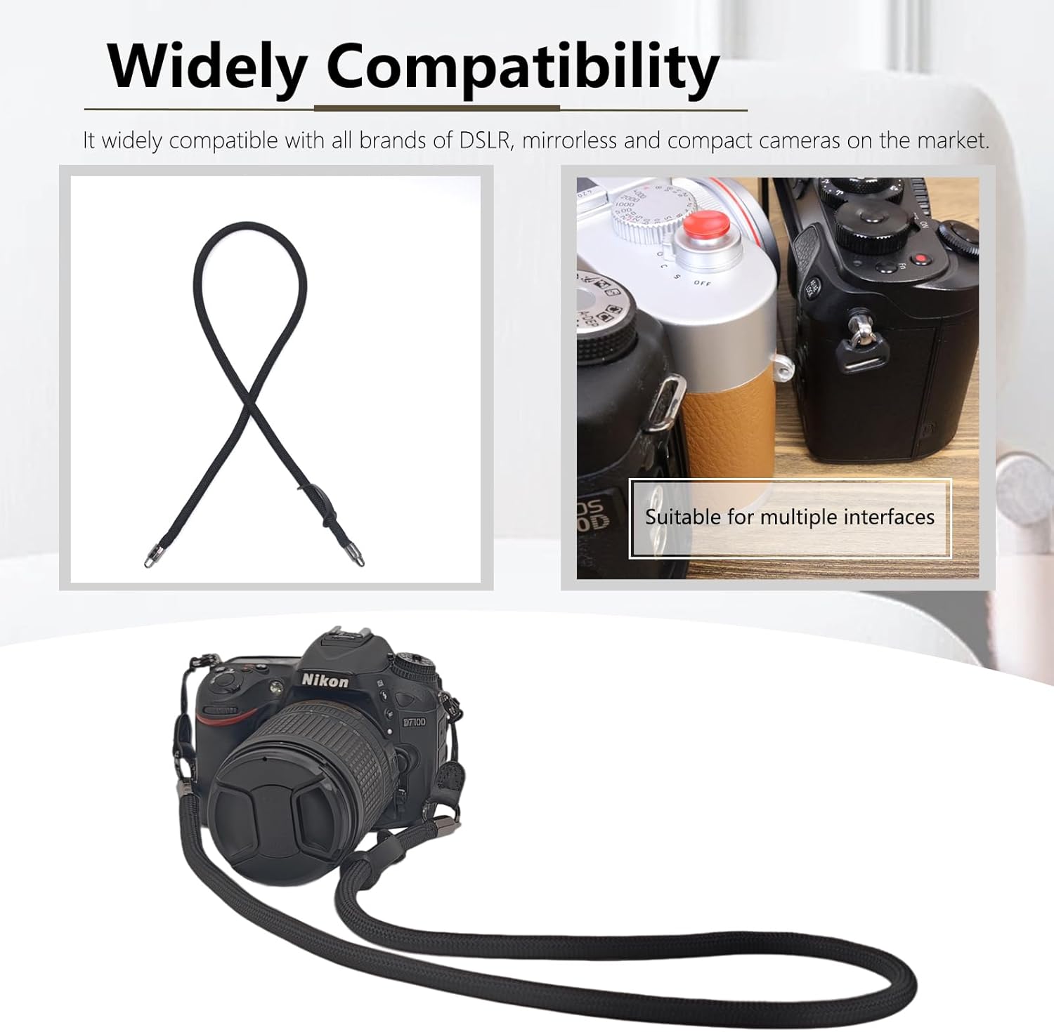 Detalle de Aisnyho Universal Camera Shoulder Strap for Mirrorless Cameras