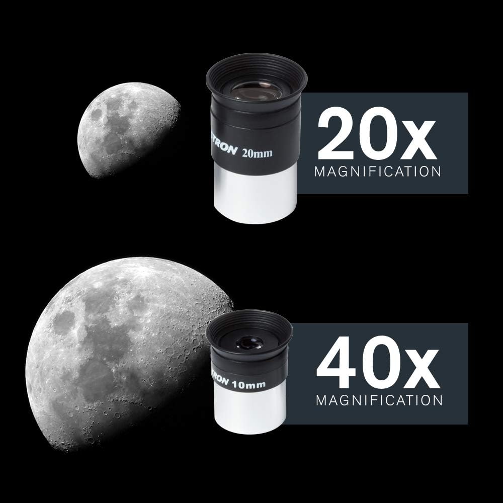 Detalle de Celestron Travel Scope 70 (21035-ADS) : télescope réfracteur portable avec sac, oculaire 4 mm et Barlow 3x