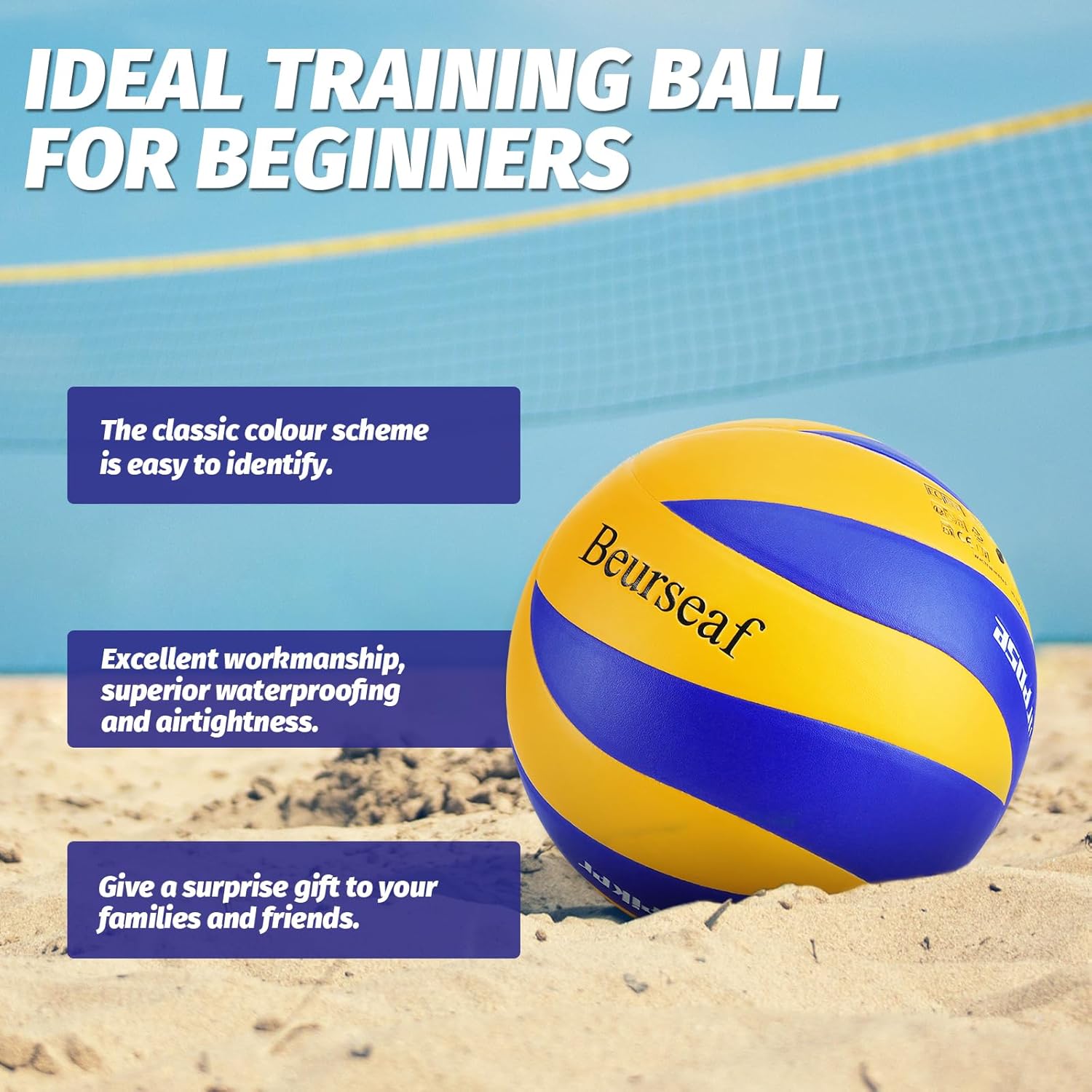 Detalle 1 de Soft Touch Volleyball Größe 5 für Indoor & Outdoor