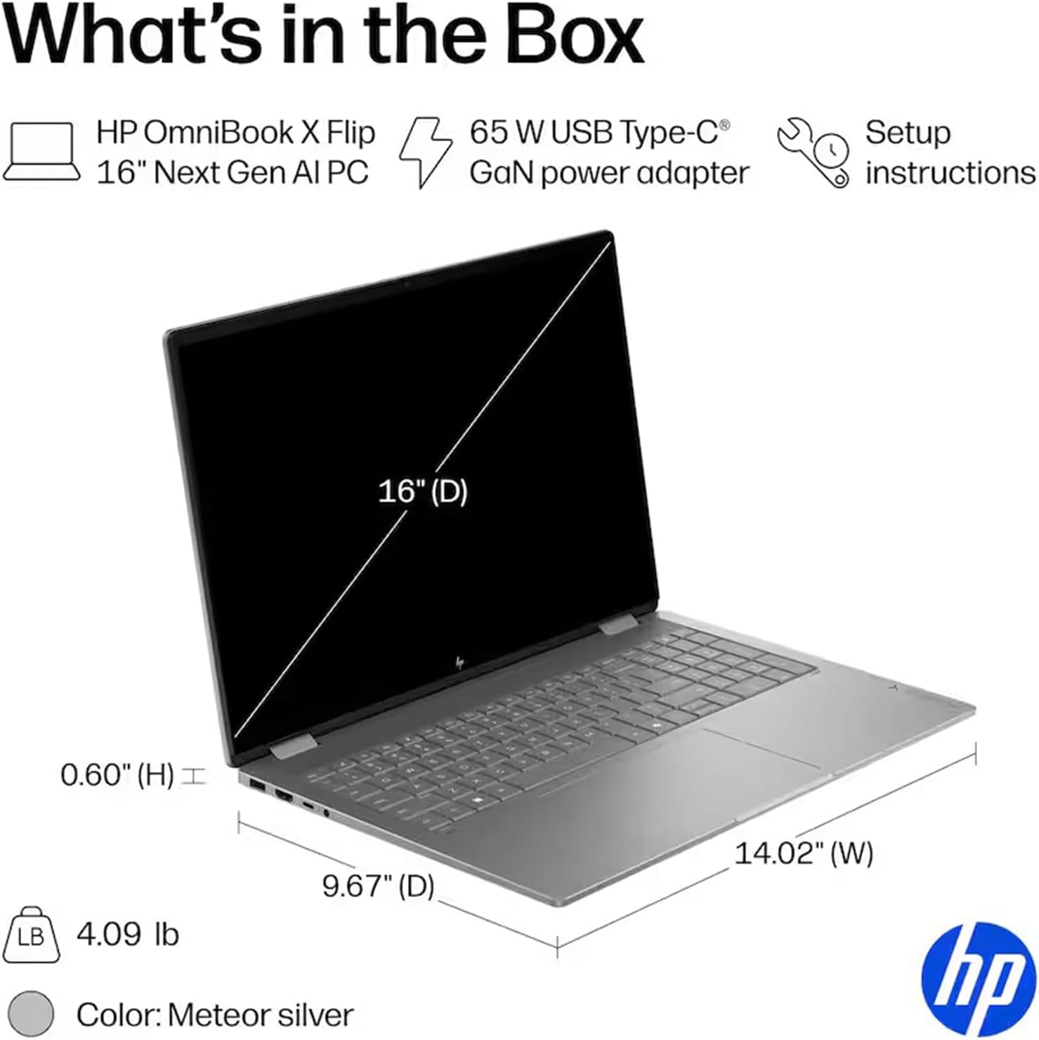 Detalle de HP 2-in-1 laptop, 16-inch