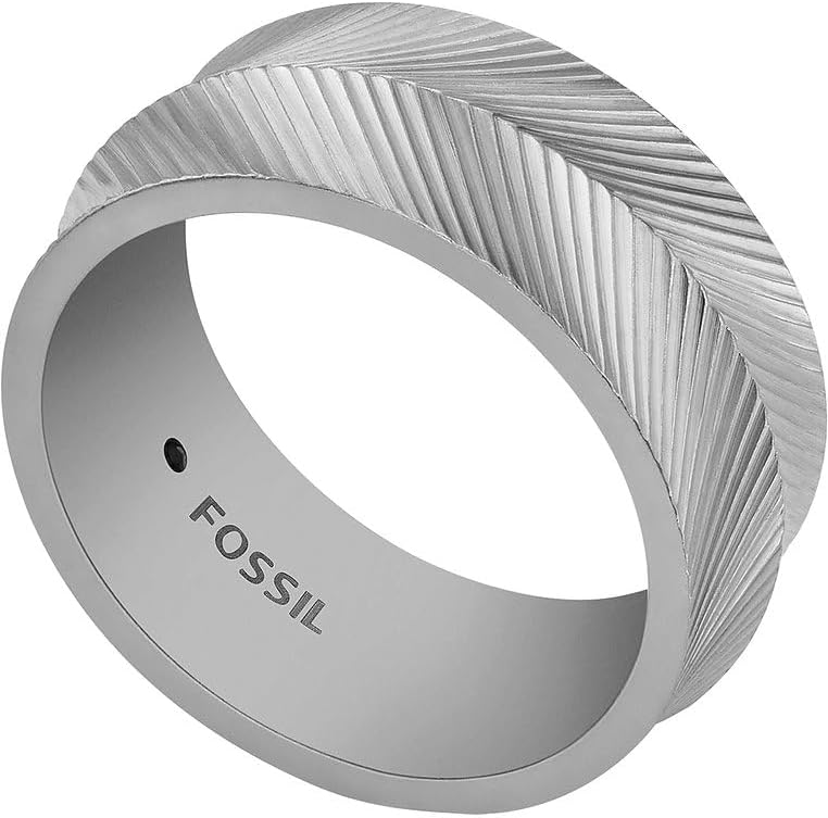 Thumbnail 3 de Fossil Herren-Edelstahlband Ringe aus Edelstahl – silberfarben, poliert