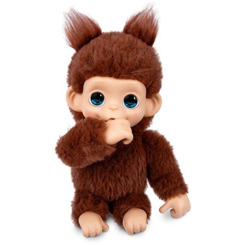 Detalle de Peluche interactivo Little Live Pets Chikki Cherry mono bebé marrón