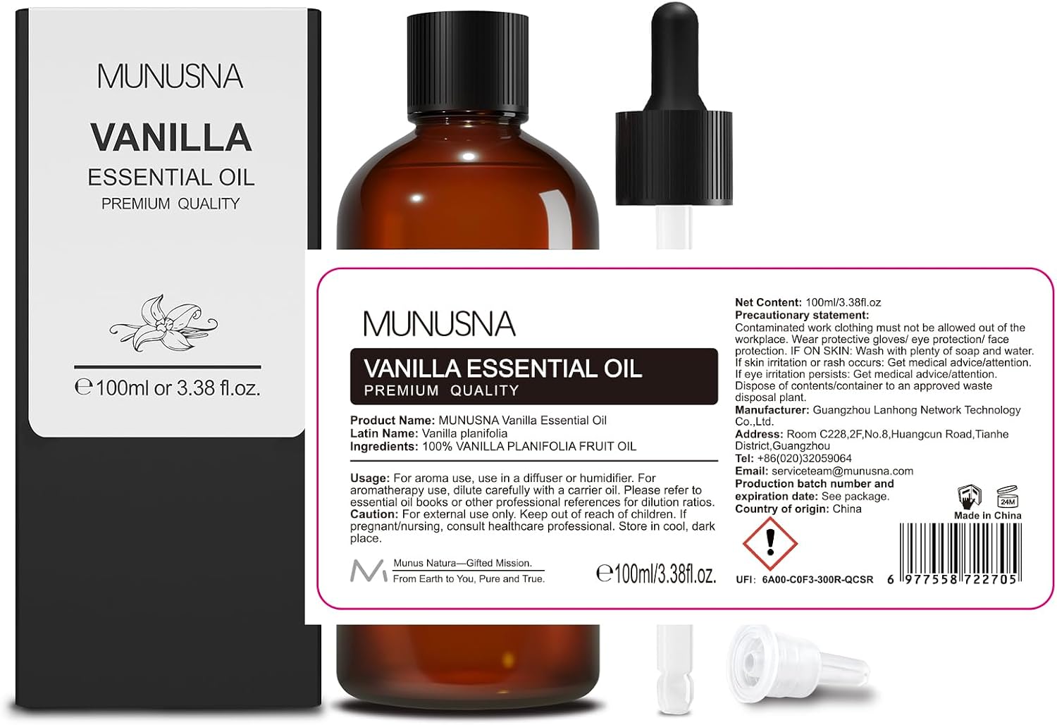 Thumbnail 6 de MUNUSNA Vanilla Essential Oil 100 ml for Aromatherapy