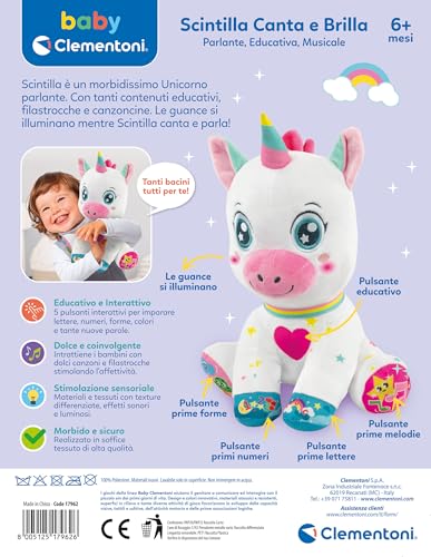 Thumbnail 2 de Clementoni Baby Scintilla Unicorno Canta e Brilla: Peluche Interattivo per Sviluppo Sensoriale e Cognitivo