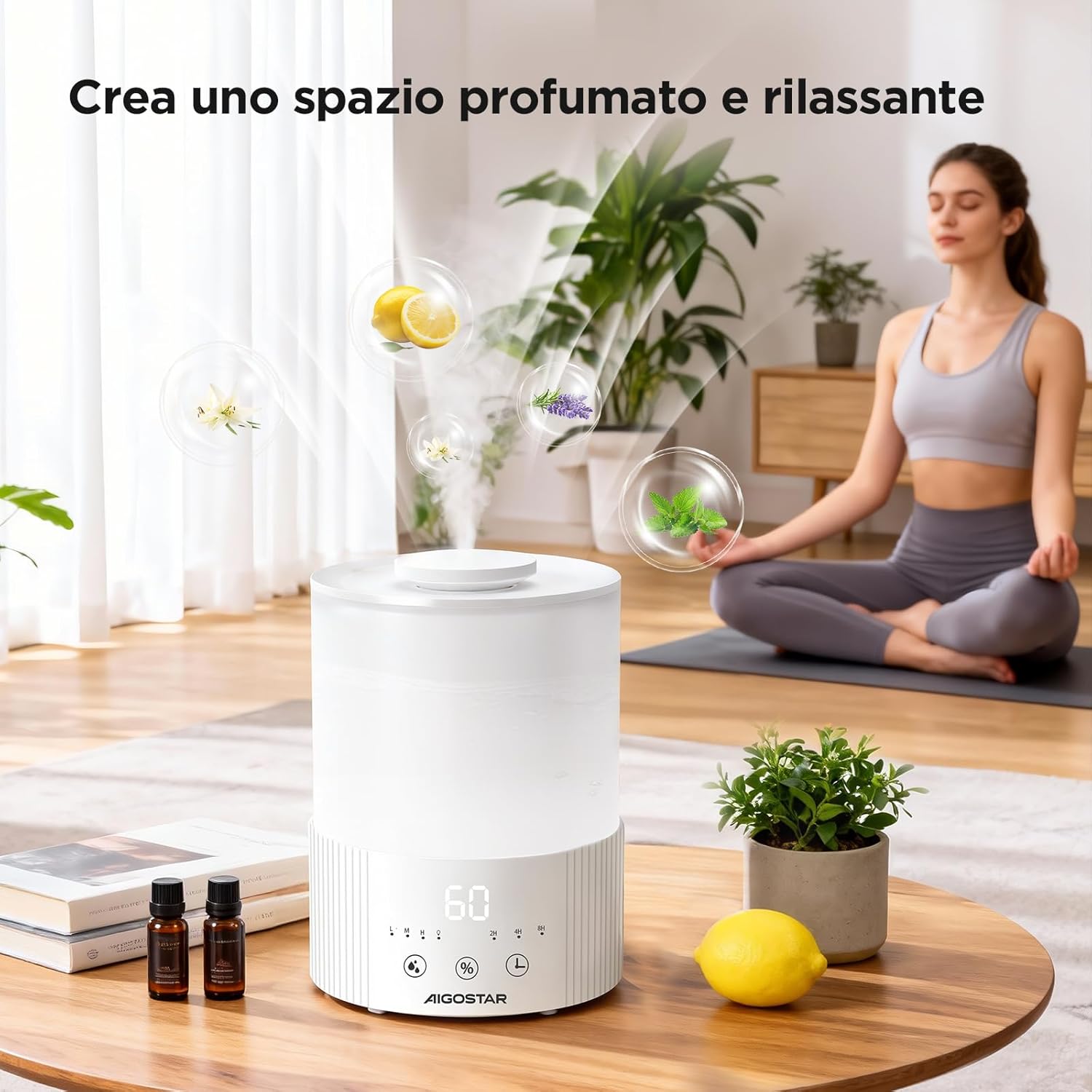 Thumbnail 4 de Aigostar Umidificatore Bambini 2,5L ultrasuoni con 28 dB, timer 8h e 7 luci notturne