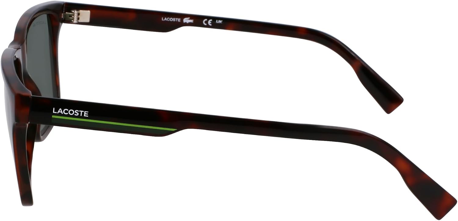 Detalle de Lunettes de soleil Lacoste L6039s N Sunglasses Homme – monture Havana, taille 57
