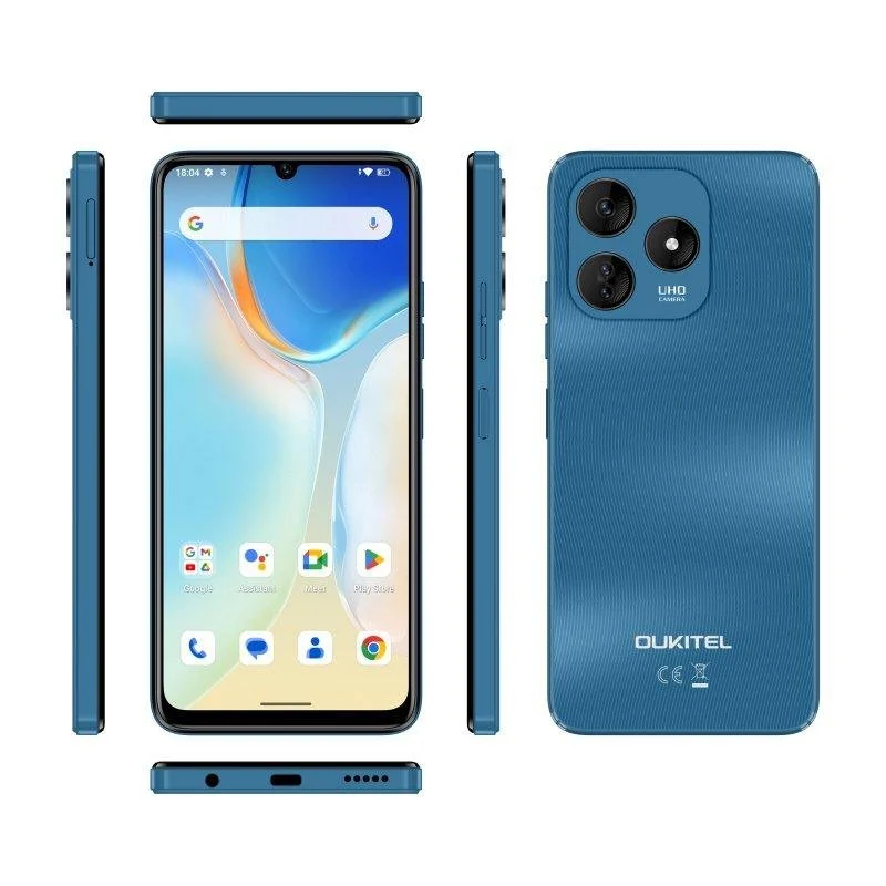 Detalle de Oukitel C51 4G 4GB/128GB, 6.8” Azul: gran pantalla y batería para uso diario