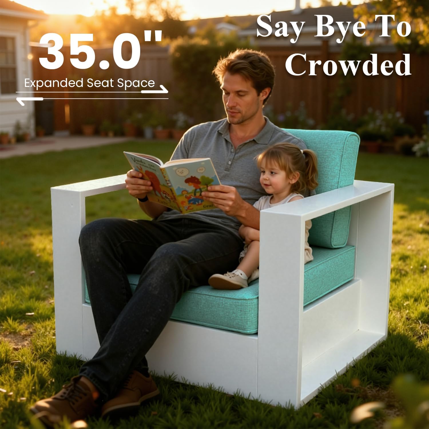Detalle de LayinSun Patio Furniture Set with 6-Inch Cushions