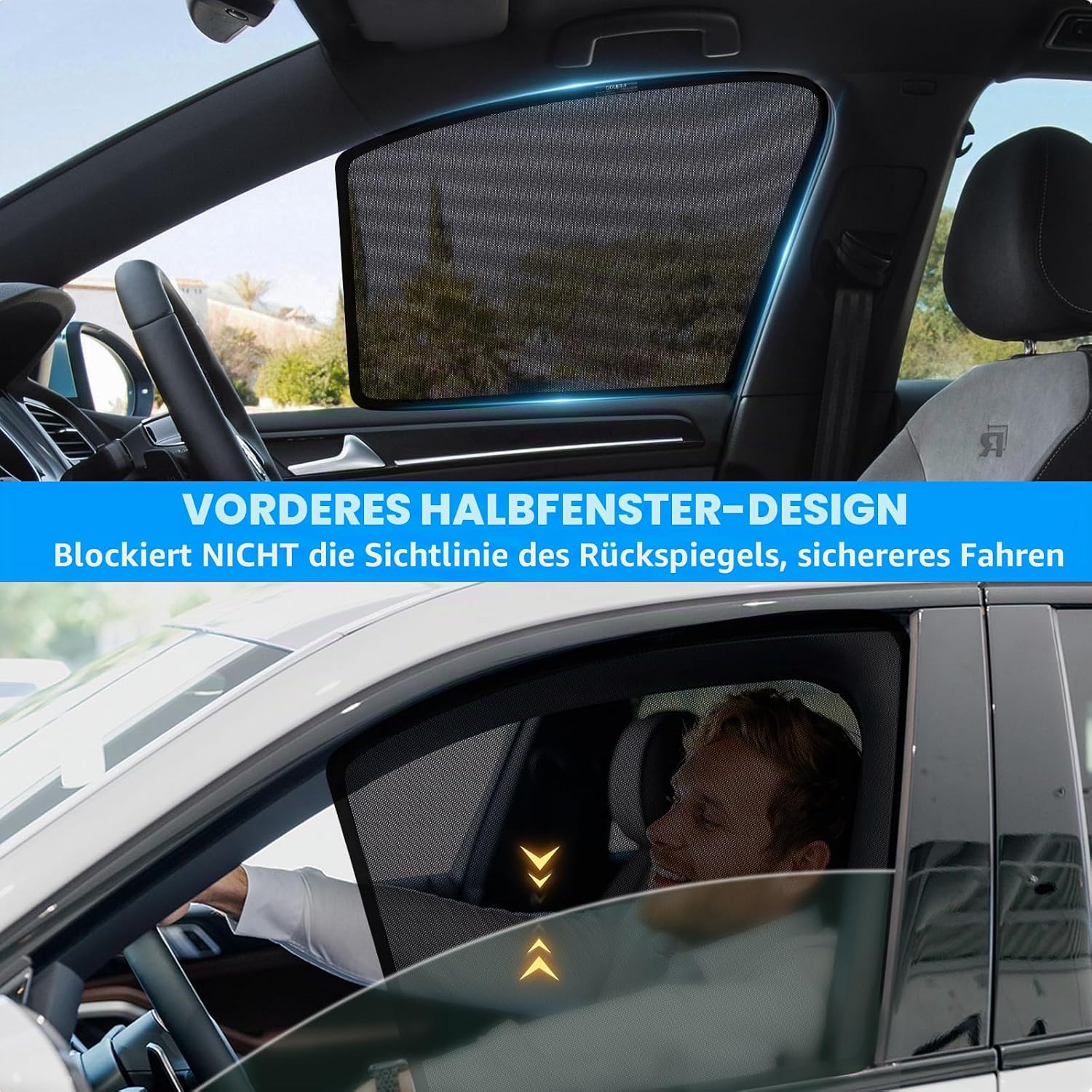 Thumbnail 2 de XCBYT Sonnenschutz Auto für VW Golf 7 (2013–2020) – 4er Set, Verdunkelung, atmungsaktiv, magnetisch