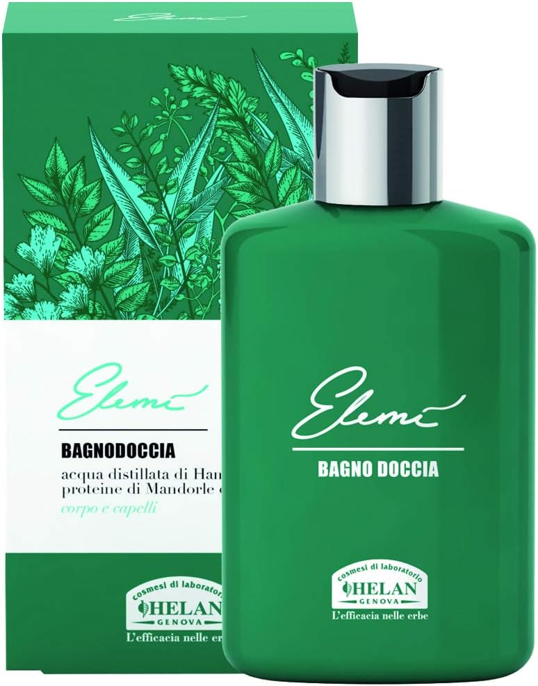 Detalle de Helan Elemi Bagno Doccia Uomo 200 ml – Detergente delicato per pelle e cuoio capelluto