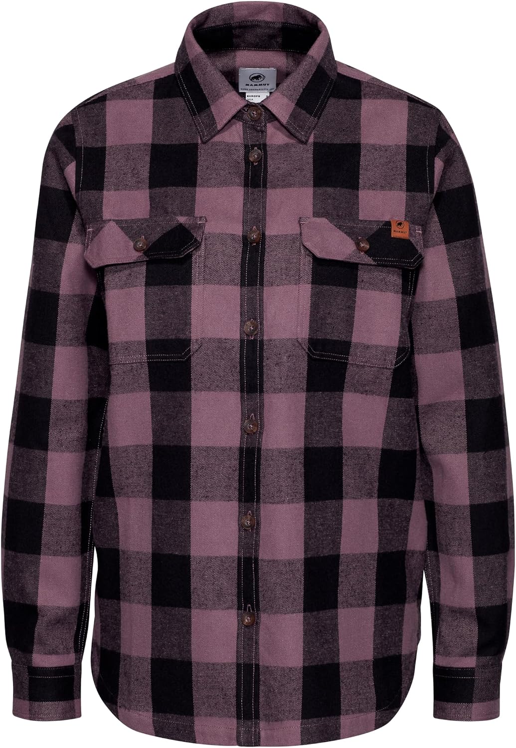 Detalle de Mammut Tamaro Longsleeve Shirt Women: la base calda e versatile del guardaroba