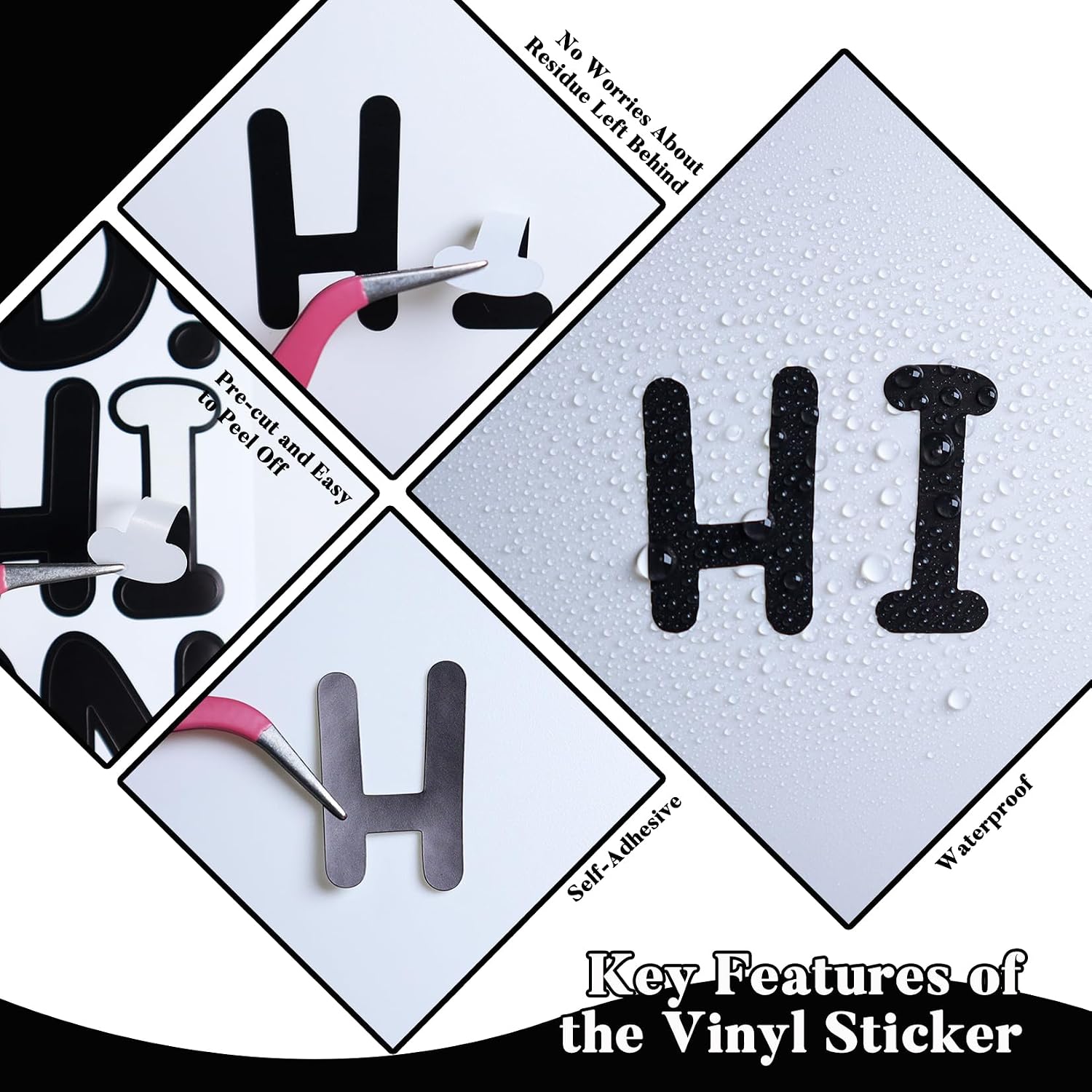 Thumbnail 3 de BINLINHONGO Alphabet and Number Stickers 1-inch