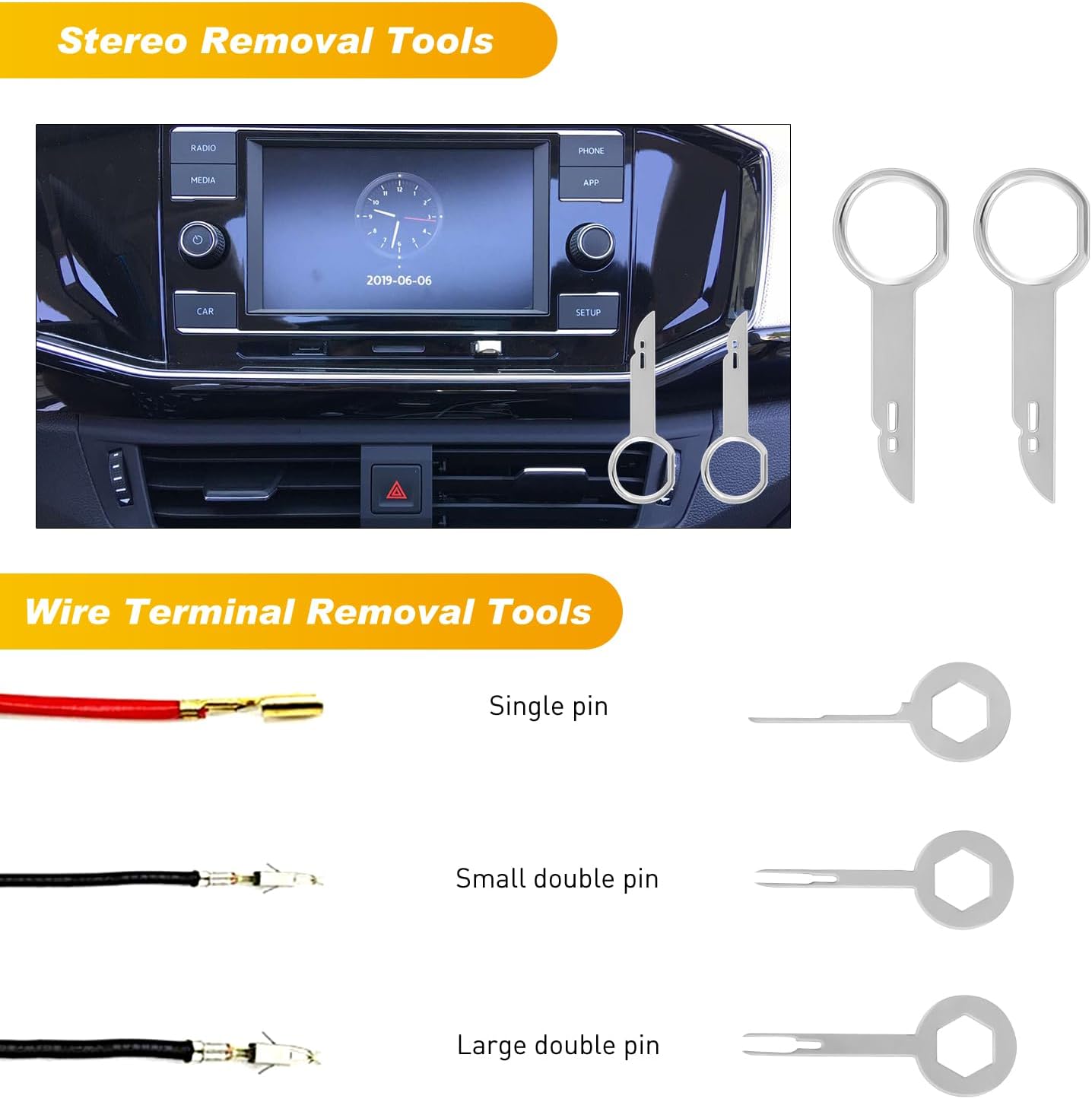 Detalle 2 de GOOACC 19-Piece Trim Removal Tool Set for Car Panels, Clips & Fasteners (with Storage Bag)