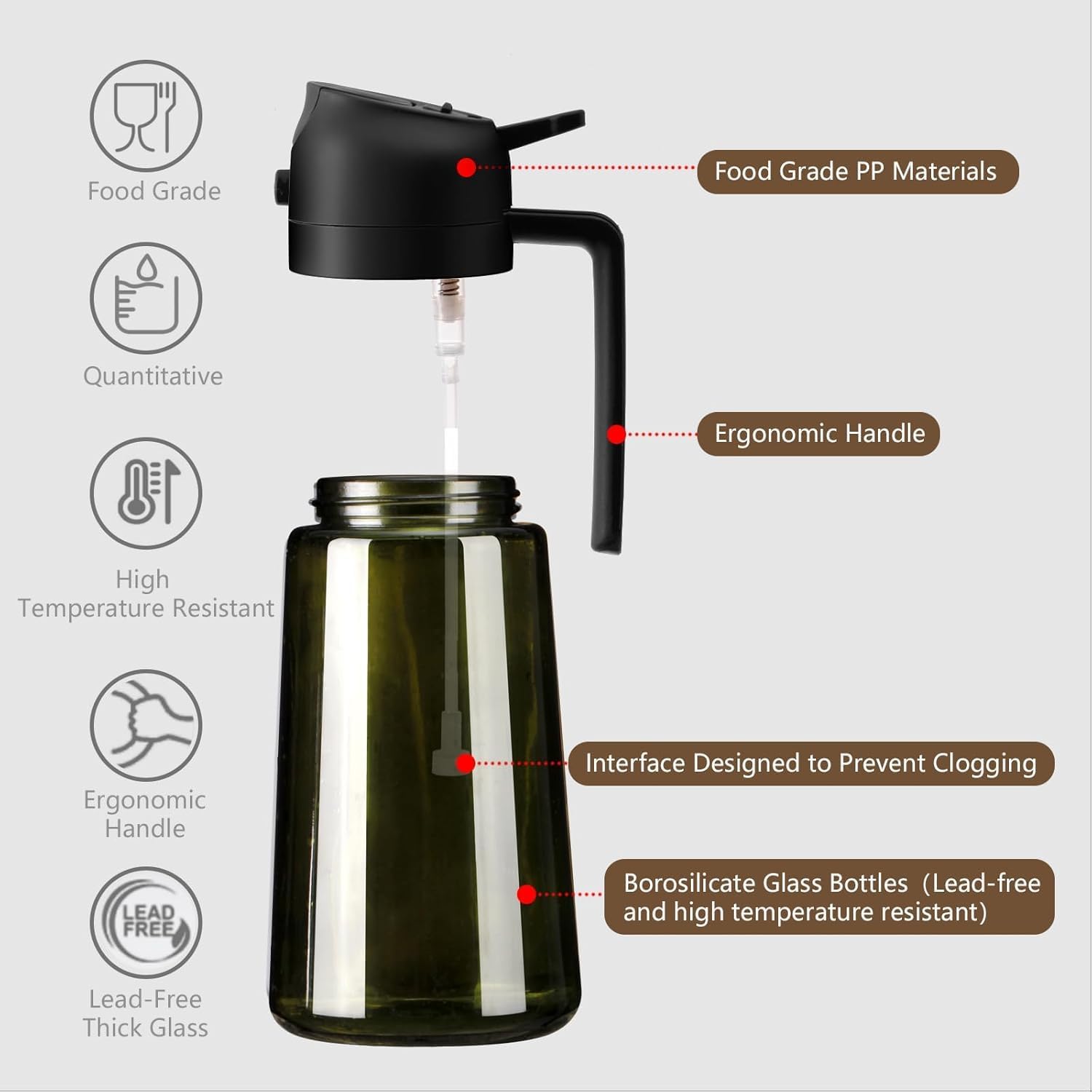 Thumbnail 4 de SWEET VIEW Olive Oil Dispenser 16oz