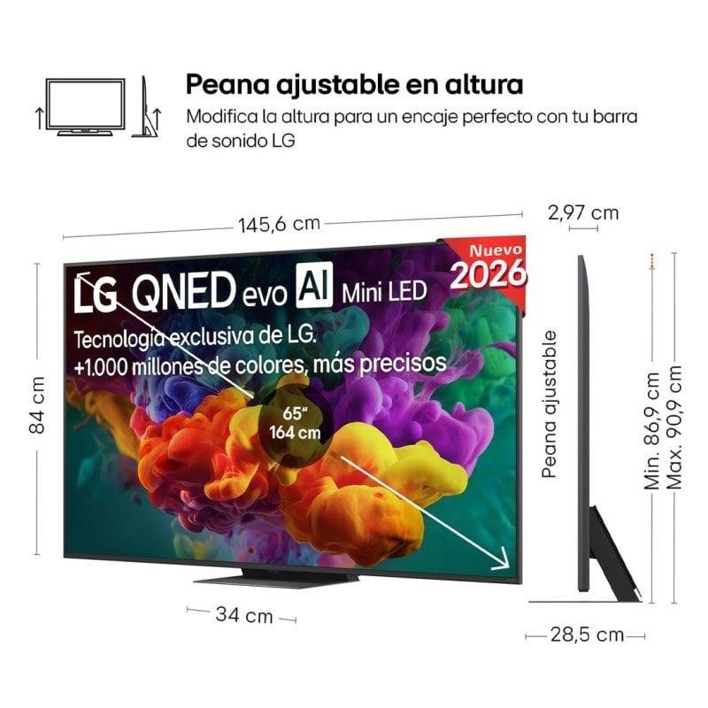 Detalle 2 de LG QNED86B6B 65" MiniLED 4K 144Hz: cinema en casa y gaming sin complicaciones