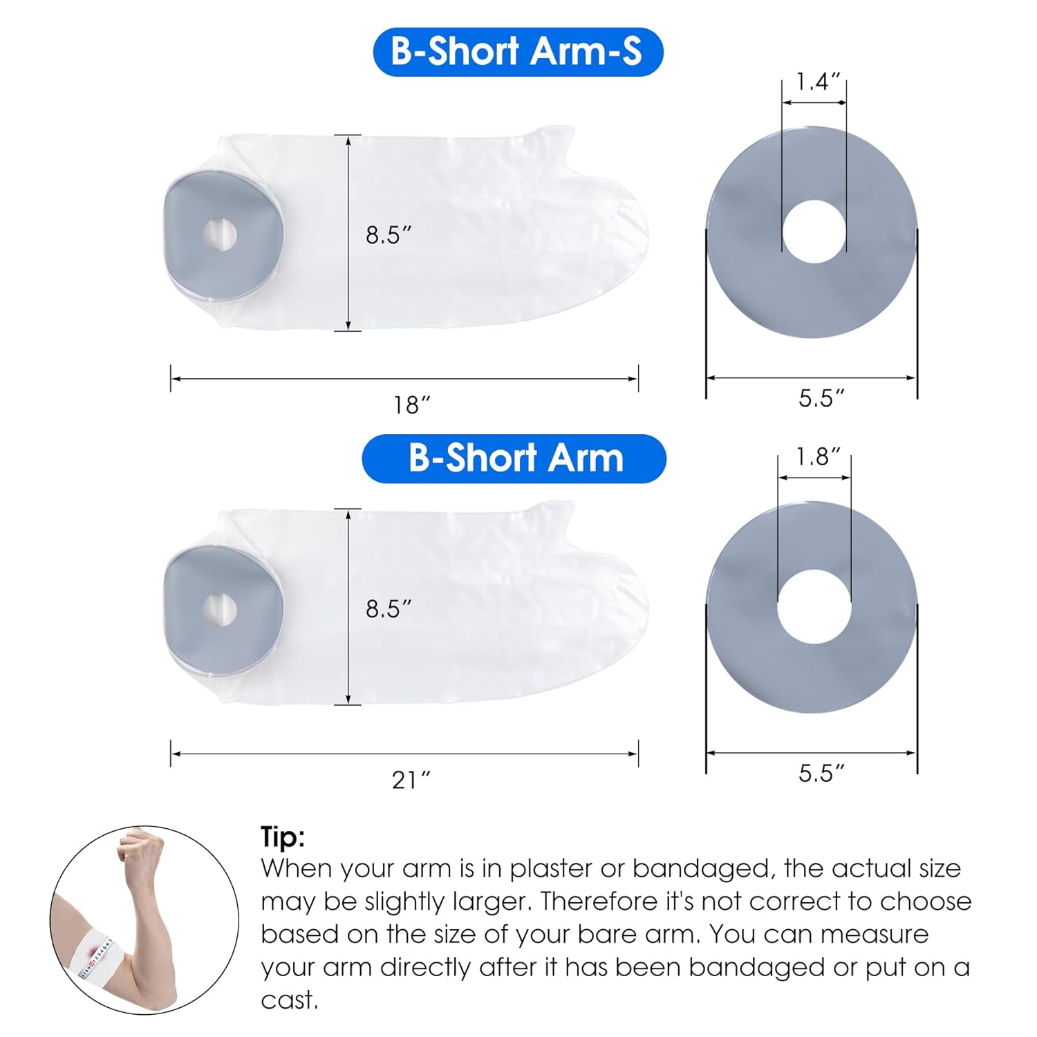 Thumbnail 1 de COMFYTHERA B-Short Arm Waterproof Cast Cover
