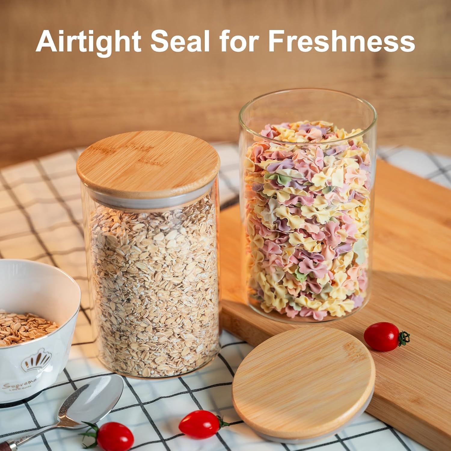 Thumbnail 1 de Liuruiyu Glass Food Storage Jars 6-Pack, 37oz each