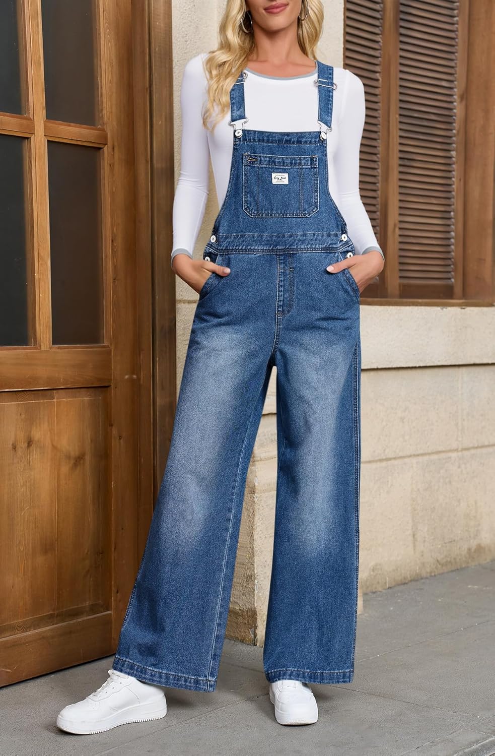Detalle 2 de Cicy Bell Women's Denim Bib Overalls Overalls