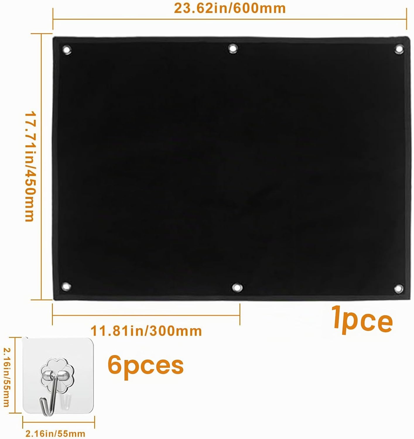 Detalle 2 de anyuan boy QT01 tactisch patchbord 60 x 45 cm, opvouwbaar met 6 haken