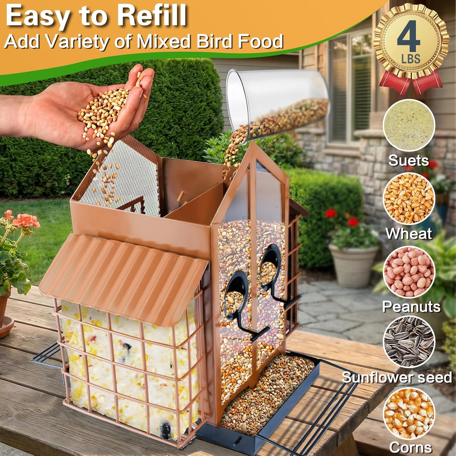 Thumbnail 4 de SIOTMERA Bird Feeders Hanging 4LB